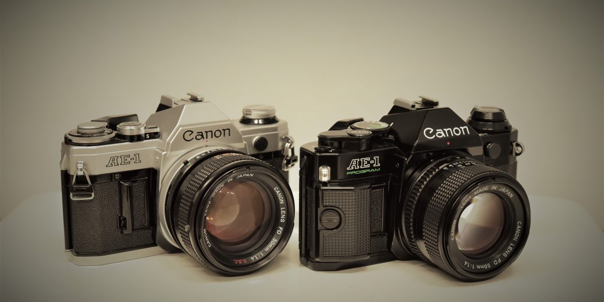 Canon AE-1 program 本体とレンズ３本
